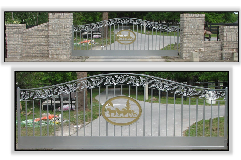 driveway gate entrance arched - ag0013