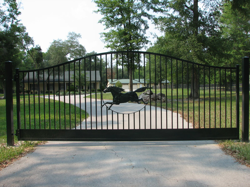 driveway gate entrance arched - ag0024