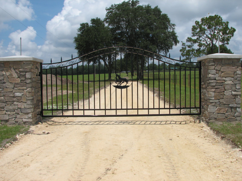 driveway gate entrance arched - ag0046