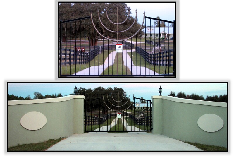 driveway gate entrance arched - ag0063