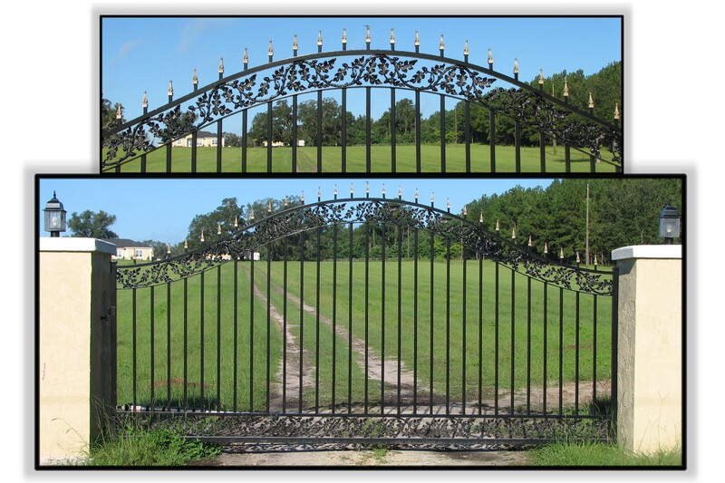 driveway gate entrance arched - ag0074