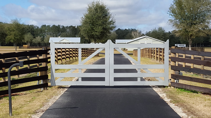 driveway gate entrance flattop straight - sg0001