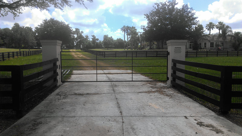 driveway gate entrance flattop straight - sg0006