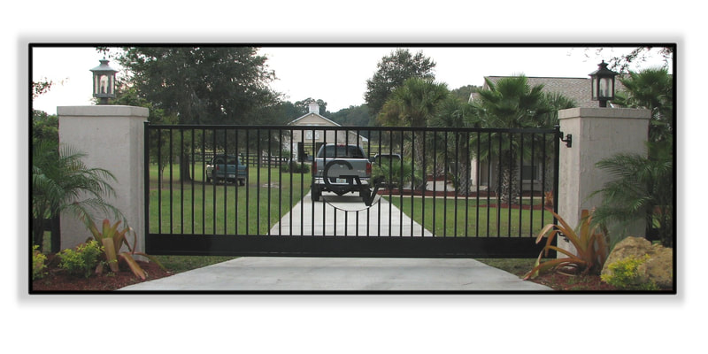 driveway gate entrance flattop straight - sg0008
